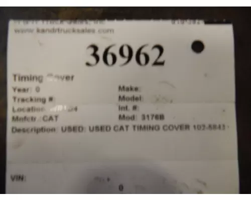CAT 3176B Timing Cover Front cover