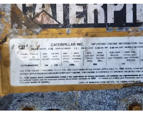 Caterpillar 3126 Engine Assembly