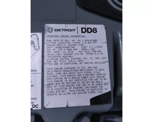 DETROIT DD8 (936913) ENGINE ASSEMBLY