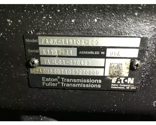 Fuller FAOM14810S-EC3 Transmission