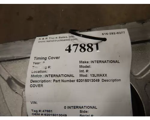 INTERNATIONAL 13LMAXX Timing Cover Front cover
