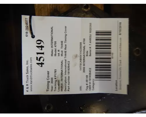 INTERNATIONAL 4700 Timing Cover Front cover