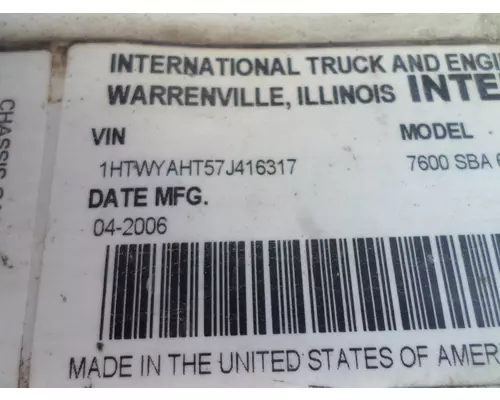 INTERNATIONAL 7600 WHOLE TRUCK FOR RESALE