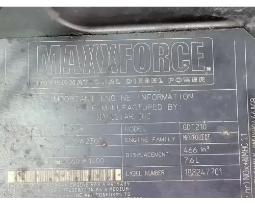 International MAXXFORCE DT466 Engine Assembly