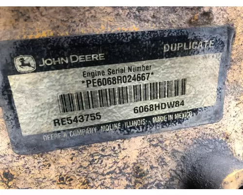 John Deere 6068T Engine Assembly