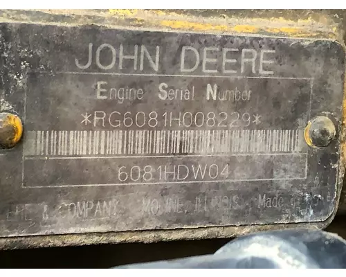 John Deere 6081 Engine Assembly