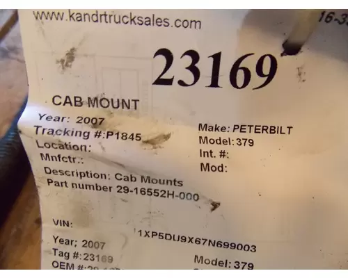 PETERBILT 379 Cab Mount 