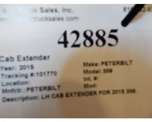 PETERBILT 389 Cab Extender 