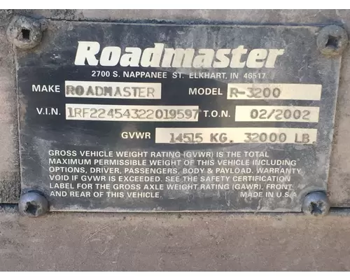 Roadmaster Raised Rail Miscellaneous Parts