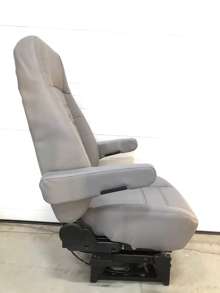 Bostrom Pro Ride Truck Seat in Gray Ultra-leather with Dual Arms