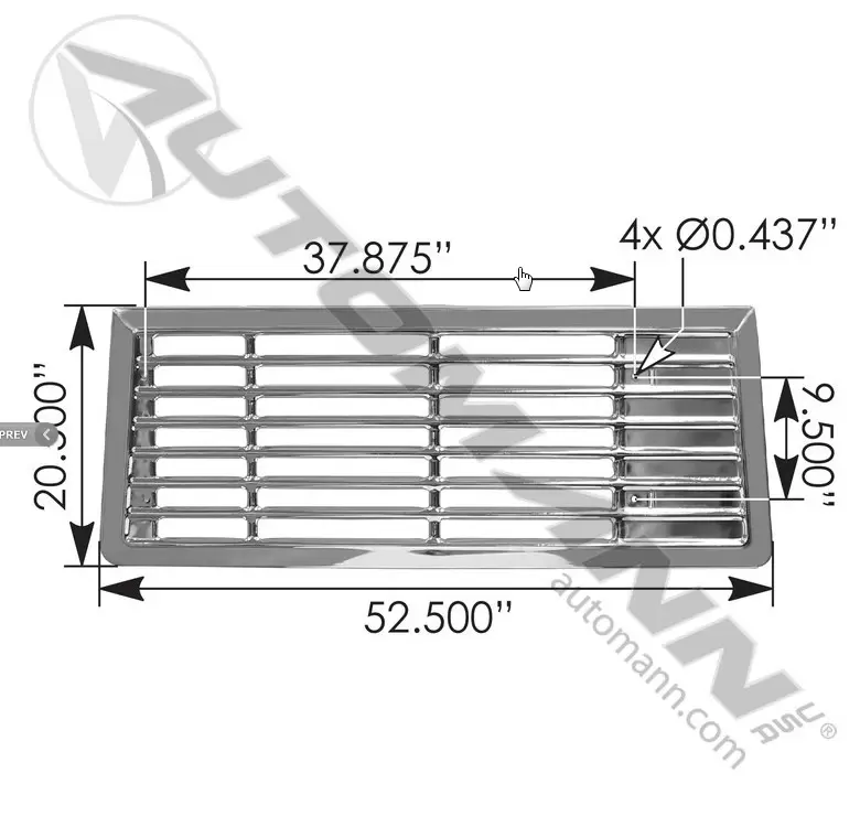 INTERNATIONAL 9600 GRILLE OEM# 498989C1, 586223C1, 586224C1 in