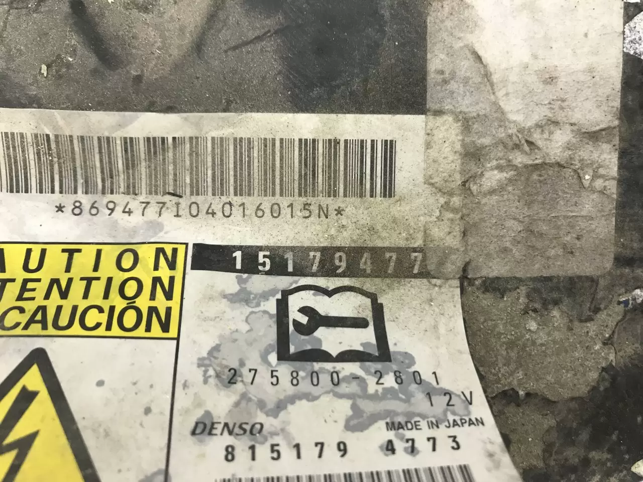 Isuzu 6HK1 Engine Control Module (ECM) OEM# 275800-2801 in