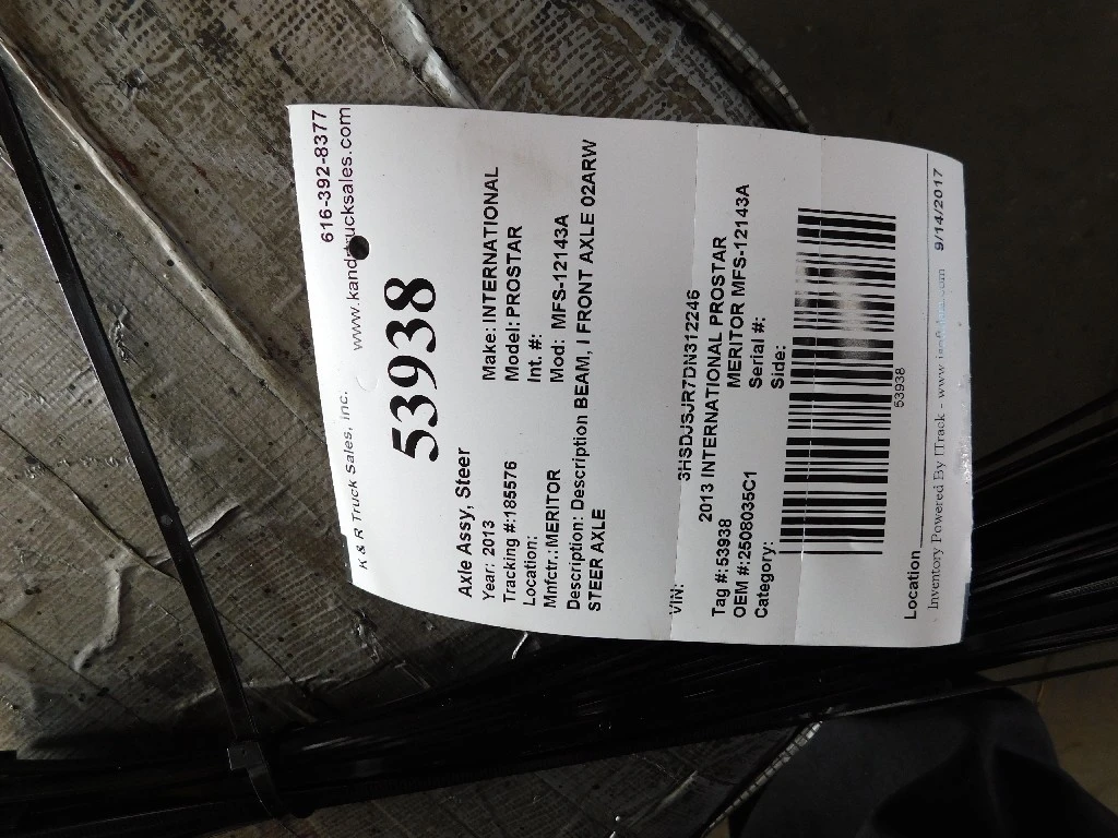 MERITOR MFS-12143A Axle Assy, Steer OEM# 2508035C1 in Holland, MI 
