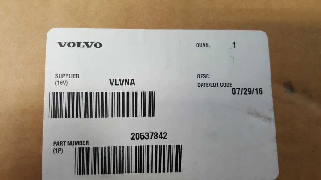 VOLVO 20537842 Miscellaneous Parts OEM# 20537842 in VOLVO 20537842 Miscellaneous Parts OEM# 20537842 in