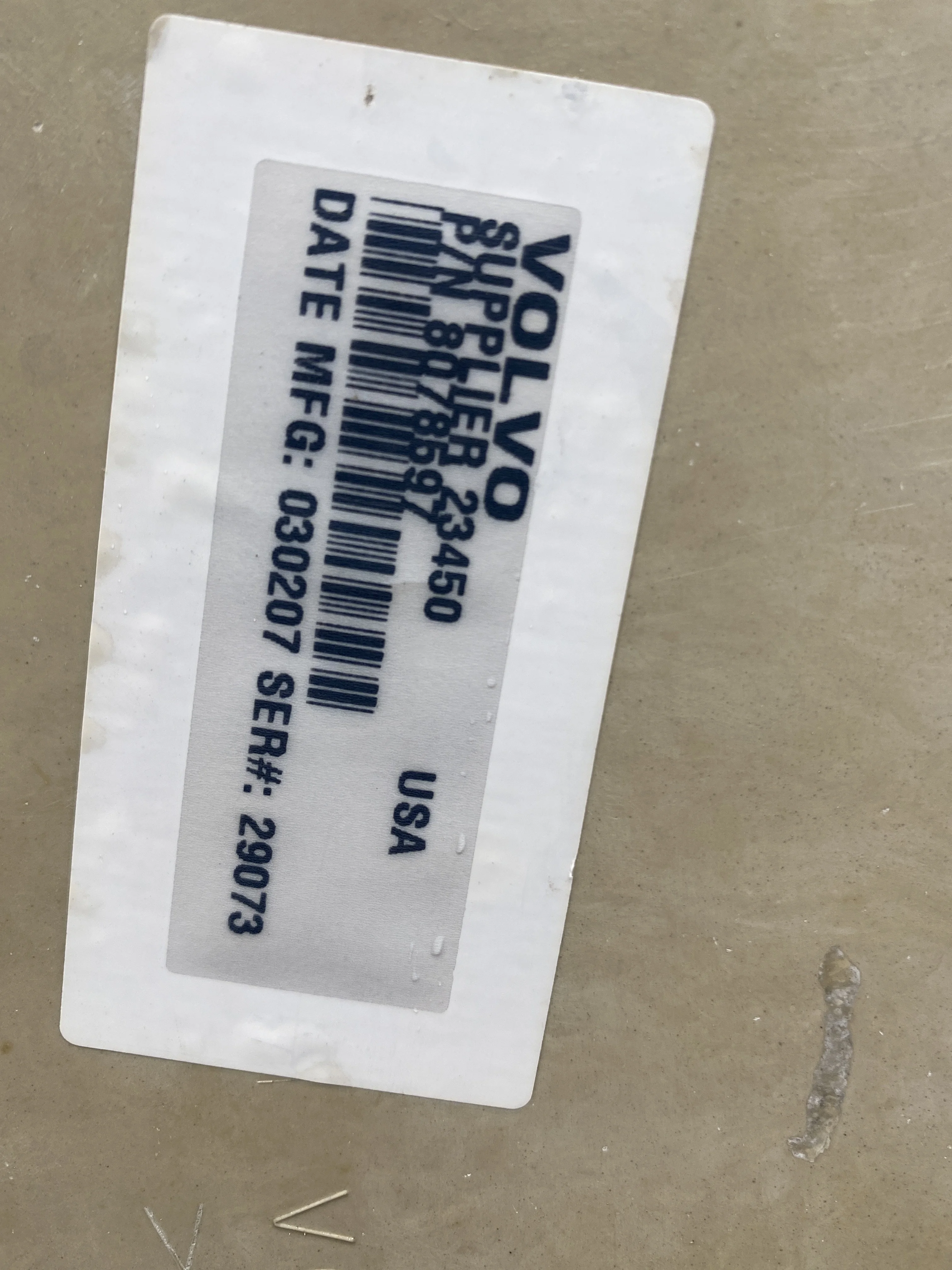 VOLVO VNL Gen 1 Cab Exterior Trim Panel OEM# 8078597 in Dorr, MI