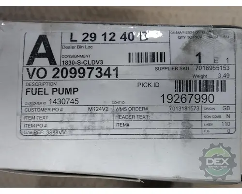 Fuel Pump (Tank)   Dex Heavy Duty Parts, LLC  