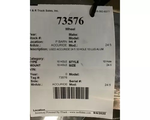 ACCURIDE 24.5  Wheel