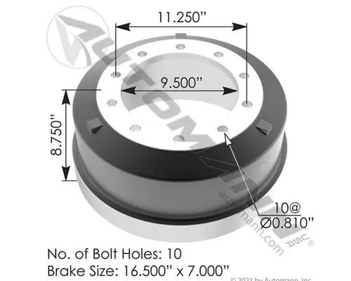 AFTERMARKET  Brake Drum