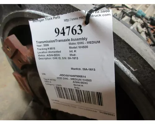 AISIN-SEIKI W4500 TransmissionTransaxle Assembly