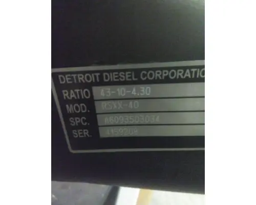 ALLIANCE ARS21.0.4R430 DIFFERENTIAL ASSEMBLY REAR REAR