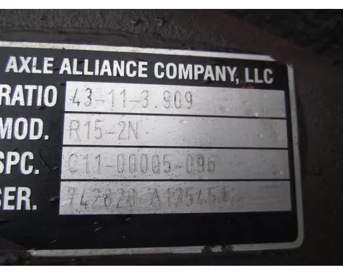 ALLIANCE R15-2N AXLE ASSEMBLY, REAR (REAR)