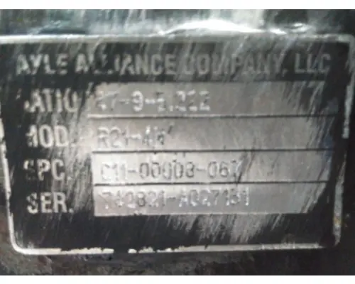 ALLIANCE R21-4NR522 DIFFERENTIAL ASSEMBLY REAR REAR