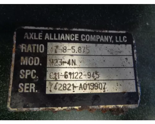 ALLIANCE R23-4NR588 DIFFERENTIAL ASSEMBLY REAR REAR