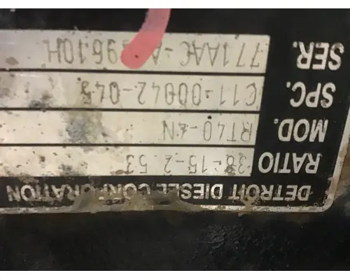 ALLIANCE RT40-4NR253 DIFFERENTIAL ASSEMBLY FRONT REAR