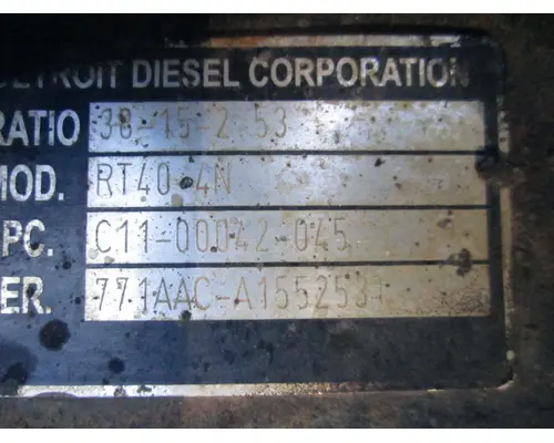 ALLIANCE RT40-4NR253 DIFFERENTIAL ASSEMBLY REAR REAR