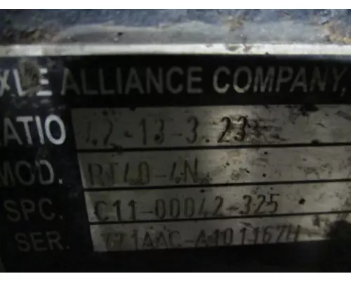 ALLIANCE RT40-4NR323 DIFFERENTIAL ASSEMBLY FRONT REAR