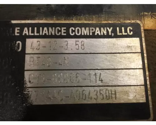 ALLIANCE RT40-4NR358 DIFFERENTIAL ASSEMBLY FRONT REAR
