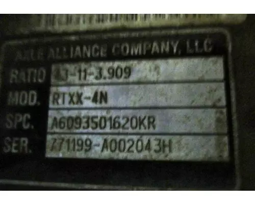 ALLIANCE RT40-4NR391 DIFFERENTIAL ASSEMBLY FRONT REAR
