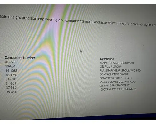 ALLISON 1000 SERIES Transmission Assembly