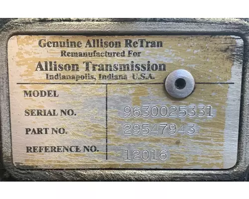 ALLISON 1000 SERIES TransmissionTransaxle Assembly
