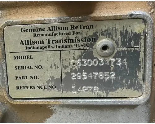 ALLISON 1000 SERIES TransmissionTransaxle Assembly