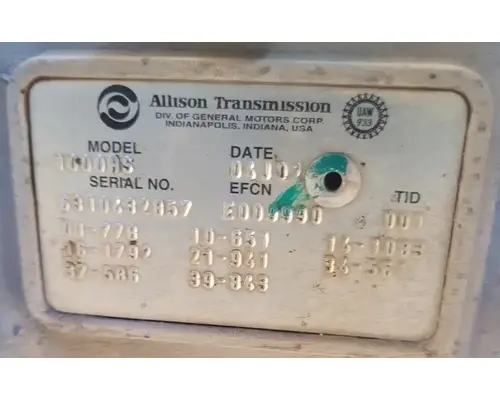 ALLISON 1000HS TransmissionTransaxle Assembly