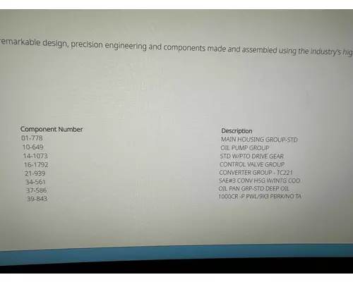 ALLISON 1000RDS Transmission Assembly