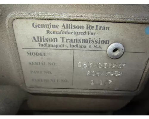 ALLISON 1000RM Transmission Assembly