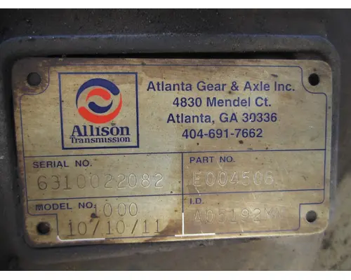 ALLISON 1000 TRANSMISSION ASSEMBLY