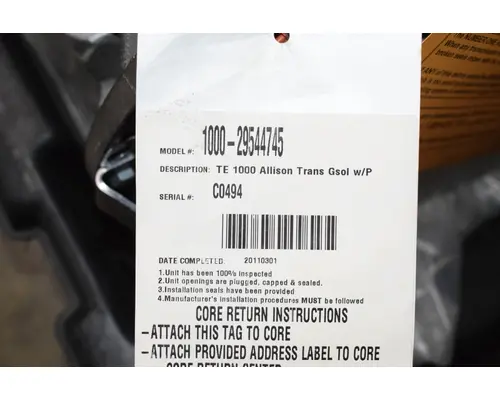 ALLISON 1000 Transmission Assembly