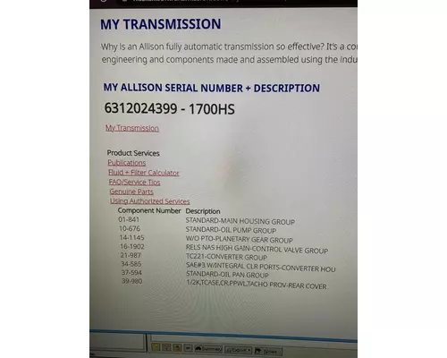 ALLISON 1700HS ECM (Transmission)