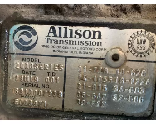 ALLISON 2000 SERIES Transmission Assembly