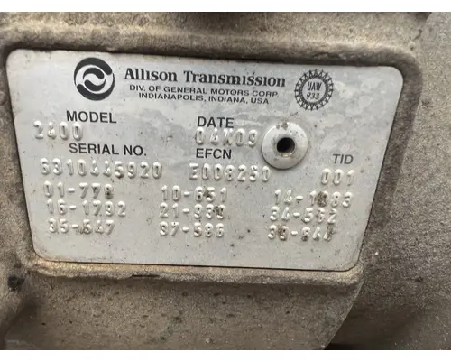 ALLISON 2000 SERIES Transmission Assembly