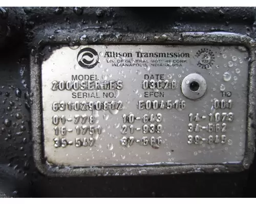 ALLISON 2000 TRANSMISSION ASSEMBLY