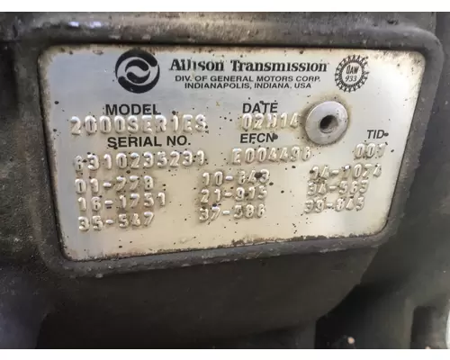 ALLISON 2000 TRANSMISSION ASSEMBLY