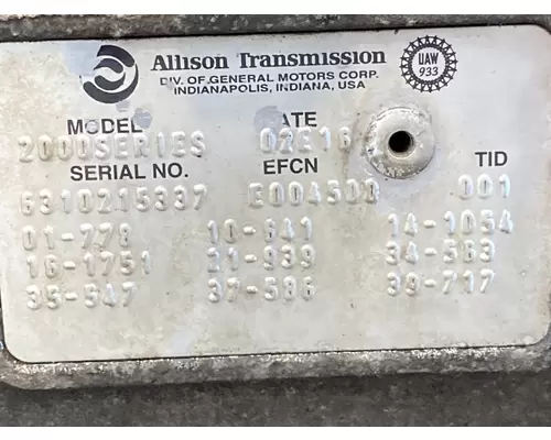 ALLISON 2000 Transmission Assembly