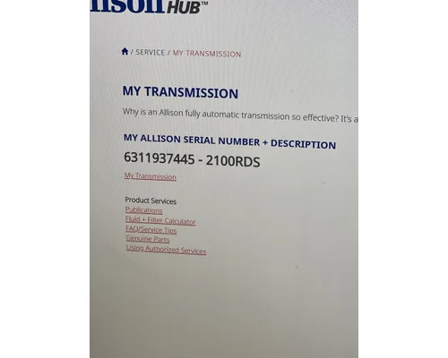 ALLISON 2100RDS Transmission Assembly