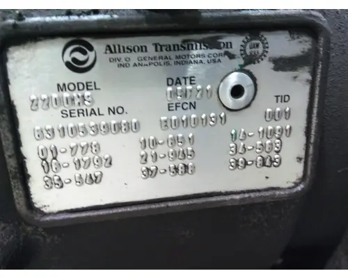 ALLISON 2200HS TRANSMISSION ASSEMBLY