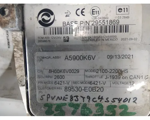 ALLISON 2200HS TRANSMISSION CONTROL MODULE (TCM)