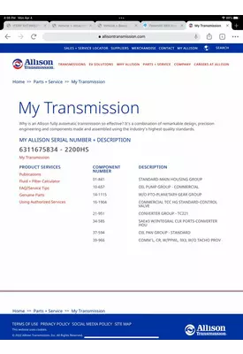 ALLISON 2200HS Transmission Assembly